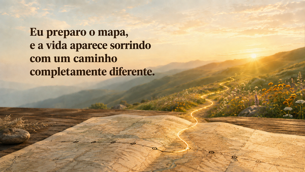 Eu preparo o mapa, mas deixo uma brecha para a vida me surpreender.